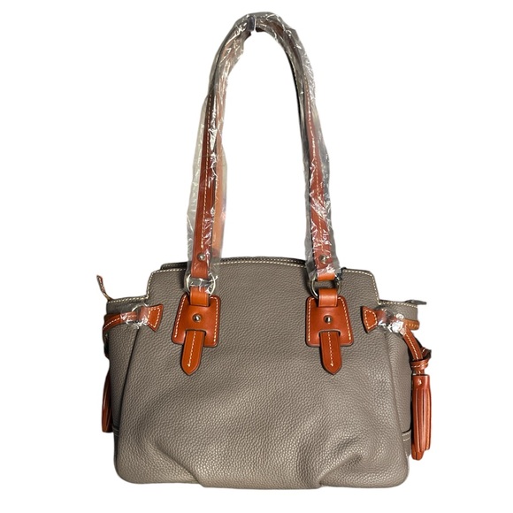 Dooney & Bourke Pebble Leather Small Winged Shopper Bag  0143 - Picture 4 of 13